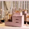 Feiyx Makeup Organizer,Cosmetic Storage Box with Waterproof and Dustproof Transparent Cover,Portable Handle,with Drawer,Skincare Items - Cosmetic Storage Box Desktop Dressing and Washing Table Shelf view 4