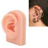 Reusable Human Ear Model Comfortable Silicone Fake Ear Model for Ear Piercing Training Ear Piercing Training Earring Display (Light Skin Color) view 2