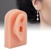 Reusable Human Ear Model Comfortable Silicone Fake Ear Model for Ear Piercing Training Ear Piercing Training Earring Display (Light Skin Color) view 3