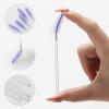 100 Pcs Disposable Mascara Wands, Lash Brushes with Container, Crystal Eyebrow Spoolies Brush for Eyelash Extensions (Purple) view 3