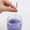 100 Pcs Disposable Mascara Wands, Lash Brushes with Container, Crystal Eyebrow Spoolies Brush for Eyelash Extensions (Purple) view 4