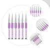 minkissy 6pcs Nail Art Liner Brushes Dual-ended Design for Fine Detailing Comfortable to Hold for Nail Painting and Salon Use Includes Tips for Dots and Patterns view 4