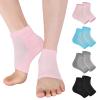 Vaincre Gel Moisturizing Heel Socks for Dry Cracked Feet Women, 4 Pairs Foot Care Spa Moisture Toeless Socks for Cracked Heel Repair Treatment Overnight (Regular) view 1