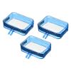 PATIKIL 6.7"x2.4"x4.7" Clear Travel Toiletry Bags, 3 Pack PVC Makeup Bags Cosmetic Pouch with Zipper for Travel Home Storage and Organizing, Blue view 1