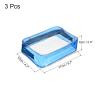 PATIKIL 6.7"x2.4"x4.7" Clear Travel Toiletry Bags, 3 Pack PVC Makeup Bags Cosmetic Pouch with Zipper for Travel Home Storage and Organizing, Blue view 2