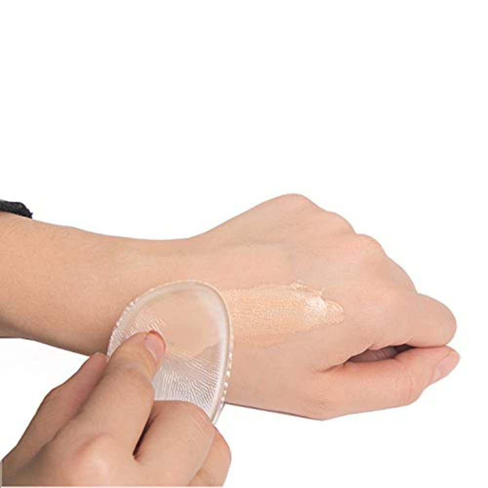 AKOAK 2 Pieces Silicone Makeup Sponge - Transparency Face Applicator and Blender Makeup Puff Pad for All Liquid Foundation Cream, CC Cream, Concealer, Primer and BB Cream Applicator