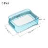 PATIKIL 6.7"x2.4"x4.7" Clear Travel Toiletry Bags, 3 Pack PVC Makeup Bags Cosmetic Pouch with Zipper for Travel Home Storage and Organizing, Sky Blue view 2