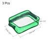 PATIKIL 6.7"x2.4"x4.7" Clear Travel Toiletry Bags, 3 Pack PVC Makeup Bags Cosmetic Pouch with Zipper for Travel Home Storage and Organizing, Green view 2
