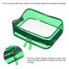 PATIKIL 6.7"x2.4"x4.7" Clear Travel Toiletry Bags, 3 Pack PVC Makeup Bags Cosmetic Pouch with Zipper for Travel Home Storage and Organizing, Green view 3