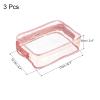 PATIKIL 6.7"x2.4"x4.7" Clear Travel Toiletry Bags, 3 Pack PVC Makeup Bags Cosmetic Pouch with Zipper for Travel Home Storage and Organizing, Pink view 2