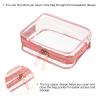 PATIKIL 6.7"x2.4"x4.7" Clear Travel Toiletry Bags, 3 Pack PVC Makeup Bags Cosmetic Pouch with Zipper for Travel Home Storage and Organizing, Pink view 3