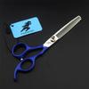 6.0 Inch Professional Hair Cutting Scissors Shears Kit, Blue Handle Hairdressing Scissors Set, 440C Japanese Stainless Steel, for Men Women Kids Home Salon Barber Tools Kit view 2