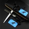 3Pcs Professional Hair Cutting Scissors Shears Kit, 6 Inch Black Elastic Handle Hairdressing Scissors Set, 440C Japanese Stainless Steel, for Men Women Kids Home Salon Barber Tools Kit view 1