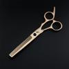 6.0 Inch Professional Hair Cutting Scissors Shears Kit, 6 Inch Hairdressing Scissors Set, 440C Japanese Stainless Steel, for Men Women Kids Home Salon Barber Tools Kit(Gold) view 3