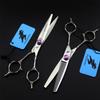 3Pcs Professional Hair Cutting Scissors Shears Kit, 6.0 Inch Double-Tailed Flower Handle Hairdressing Scissors Set, 440C Japanese Stainless Steel, for Men Women Kids Home Salon Barber Tools Kit view 2