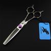 3Pcs Professional Hair Cutting Scissors Shears Kit, 6.0 Inch Double-Tailed Flower Handle Hairdressing Scissors Set, 440C Japanese Stainless Steel, for Men Women Kids Home Salon Barber Tools Kit view 4