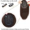 Yfsmyxgs Synthetic Hair Pieces Brown Topper Wig 13x10cm Women Clip In Hair Extensions Base With 3 Clip In Hair Toupee(#35) view 4