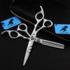 6.0 Inch Professional Hair Cutting Scissors Shears Kit, White Handle Hairdressing Scissors Set, 440C Japanese Stainless Steel, for Men Women Kids Home Salon Barber Tools Kit view 1