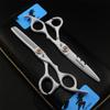 6.0 Inch Professional Hair Cutting Scissors Shears Kit, White Handle Hairdressing Scissors Set, 440C Japanese Stainless Steel, for Men Women Kids Home Salon Barber Tools Kit view 2