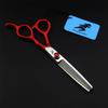 6.0 Inch Professional Hair Cutting Scissors Shears Kit, Red Handle Hairdressing Scissors Set, 440C Japanese Stainless Steel, for Men Women Kids Home Salon Barber Tools Kit view 4
