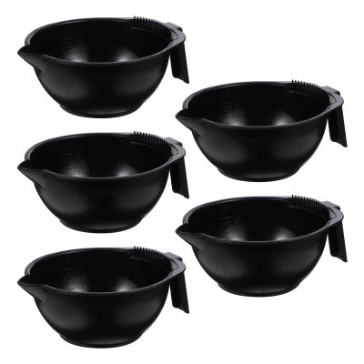 OSALADI Hairdresser Hair Dye Bowl Set 5pcs Hair Mixing Bowls Salon Supplies Random Color