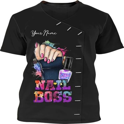 Nail Artist T Shirt Custom Nail Salon Uniform Manicurist Gift, Nail Shirt, Nail Art Shirt, Custom Nail Tech 3D Shirt, Nail Artist Gifts, Gift for Manicurist/Gift-198