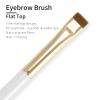 ENZO KEN Flat Angled Eyebrow Brush & Fine Angled Eyeliner Brush & Eyelash Brush Set, Fine Angled Brow Brush, Flat Eyebrow Brush, Eyeliner Brush, Winged Eyeliner Brush Angled. (163-3P) view 4