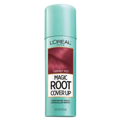 L'Oreal Paris Magic Root Cover Up Temporary Concealer Spray for Gray Hair, Bright Red, 2 Oz