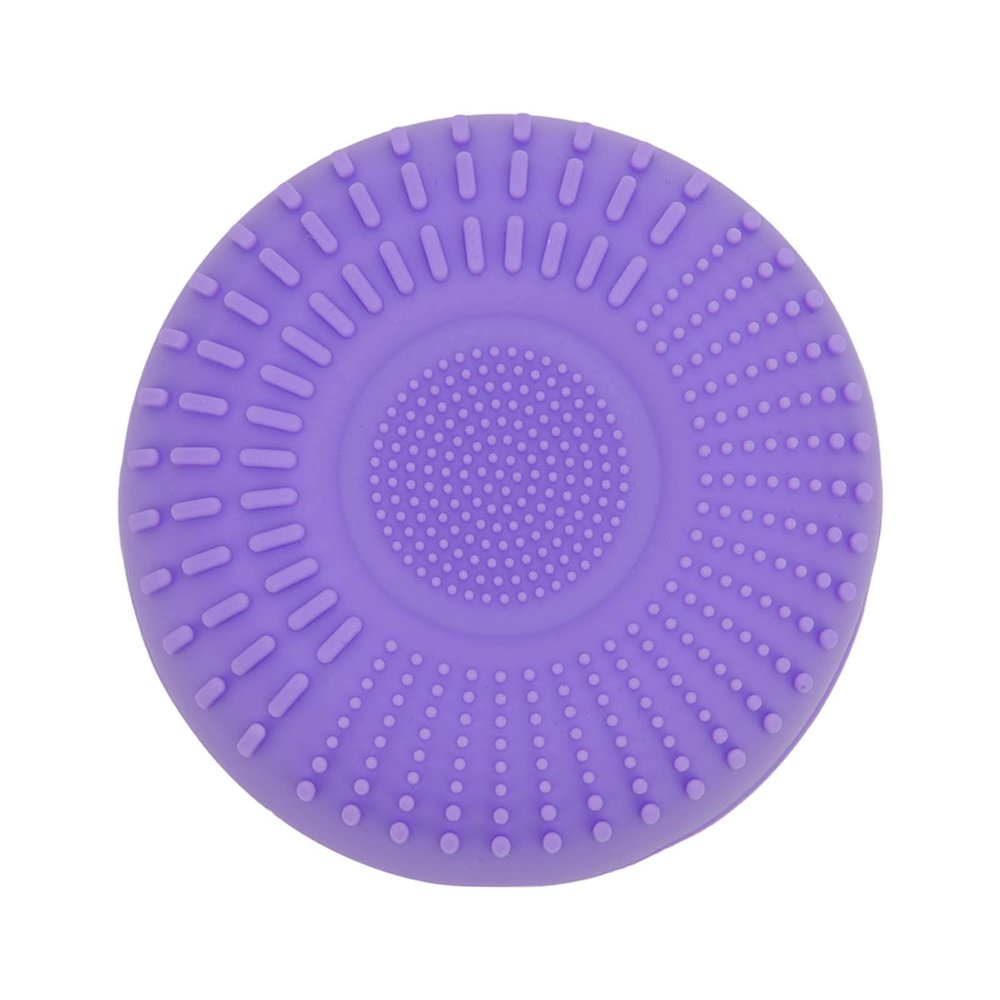 Makeup Brush Bowl Long Textures Gradual Change Texture Silicone Cosmetic Brush Cleaner (Purple)