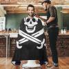 visesunny Barber Cape Calico Jack Pirate Flag Leather Texture Polyester Hair Cutting Salon Cape Apron Anti-Static Haircut Water-Resistant Shaving Cloth Beard Shaving Bib Hairdressing Cape view 2