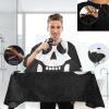visesunny Barber Cape Calico Jack Pirate Flag Leather Texture Polyester Hair Cutting Salon Cape Apron Anti-Static Haircut Water-Resistant Shaving Cloth Beard Shaving Bib Hairdressing Cape view 3