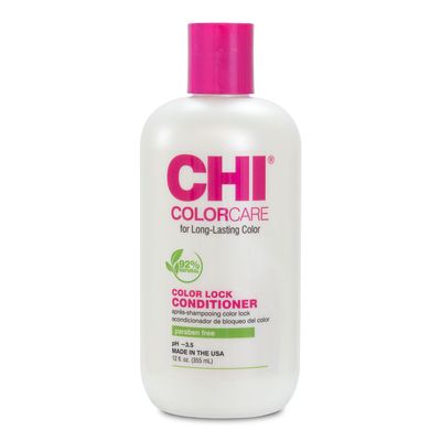 CHI ColorCare Color Lock Conditioner, Locks In Color & Replenishes Moisture For Color-Treated Hair, Sulfate, Paraben, & Cruelty-Free, 12 Oz