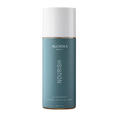 Aloisia Beauty NOURISH Oil Cleanser for Face- Luxurious Makeup Remover & Deep Cleansing Oil, Melts Away Impurities Without Clogging Pores, Infused with Apricot for Ultimate Hydration, 6.7 Oz