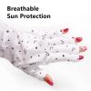 Manicure Gloves for Nails, 3 Pairs Breathable Nail Gloves, Long Fingerless Anti Gloves for Gel Nail Lamp, Soft Heartshaped Elastic Patterns for Women view 2
