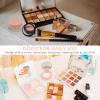 FRCOLOR 2pcs Elastic Plastic Makeup Containers for Travel Powder Puff Case Mirror Portable Powder Holder view 3