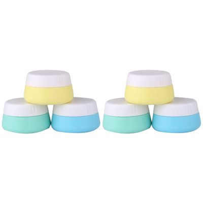 minkissy 6pcs Portable Silicone Cream Jars Travel-friendly Cosmetic Containers for Lotion Cream and Emulsion Random Assortment for Beauty Products and Toiletries