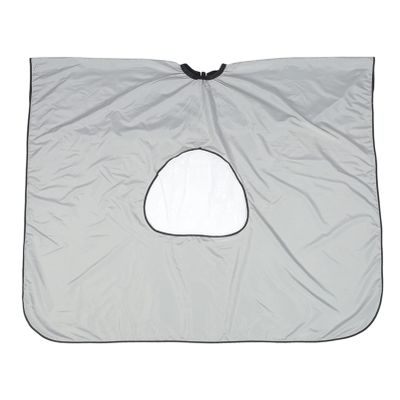 OSALADI Hair Cutting Cape Viewing Window Barber Cape for Hair Salon and Home Use Wrinkle and Static Gown and Cutting Grey