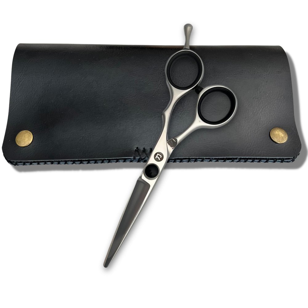Saki Makoto Hair Cutting Shears for Students and Professionals - Crafted from Japanese 440C Steel - Razor Sharp Convex Cutting Blade for Barbers and Hairdressers