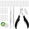 (30+3) Pack Ingrown Toenail Correction Treatment Kit, Professional Podiatrist Toenail Clippers, 30PCS Ingrown Toenail Treatment Corrector Strip with 2PCS Ingrown Toenail Lifter and File view 1