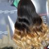 13x6 Lace Front Wig Ombre 1B4/27 Colored Body Wave HD Transparent Lace Wig Pre Plucked Human Hair for Black Women Brazilian Remy Hair With Baby Hair leached Knots 150% Density 24 Inch view 4