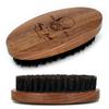 Menesia Black Walnut Wood Boar Bristle Hair Beard Brush for Men, Pocket Travel Men's Wooden Small Soft Beard Brush (Black Walnut) view 2