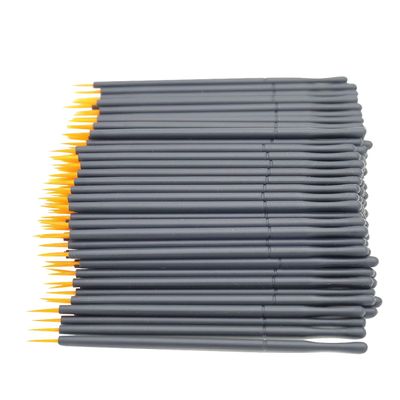 minkissy 100pcs Disposable Eyeliner Applicators Thin Brush Tips for Easy Eye Makeup Application Lipstick Sticks for Professional and Home Use Black and Orange Color