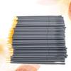 minkissy 100pcs Disposable Eyeliner Applicators Thin Brush Tips for Easy Eye Makeup Application Lipstick Sticks for Professional and Home Use Black and Orange Color view 4