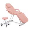 OmySalon Massage Salon Tattoo Chair Esthetician Bed with Upgraded Hydraulic Stool,Multi-Purpose 3-Section Facial Bed Table, Adjustable Beauty Barber Spa Beauty Equipment, Pink view 1