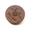Menesia Small and Round Beard Brush, Pocket Travel Men's Wooden Boar Bristle Hair Beard Mustache Brush for Men (Skull) view 2