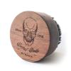 Menesia Small and Round Beard Brush, Pocket Travel Men's Wooden Boar Bristle Hair Beard Mustache Brush for Men (Skull) view 3