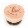 Menesia Small and Round Beard Brush, Pocket Travel Men's Wooden Boar Bristle Hair Beard Mustache Brush for Men (Skull) view 3