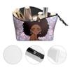 BDAWQUG Women Small Makeup Bag African Queen Cosmetic Travel Pouch for Purse Mermaid Makeup Organizer Afro Queen Thanksgiving Christmas Gifts 2 Pack view 3