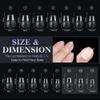 Gelike EC Extra Short Soft Gel Nail Tips Kit for Soak Off Nail Extensions,Full Cover,Coffin Shaped,Pre-buff PMMA Resin,Clear Ultra-Thin Design,15 Sizes,240 Pieces view 2