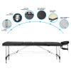 Careboda Portable Massage Table Professional Massage Bed 3 Fold 82 Inches Height Adjustable for Spa Salon Lash Tattoo with Aluminum Legs Carrying Bag Accessories Black view 3